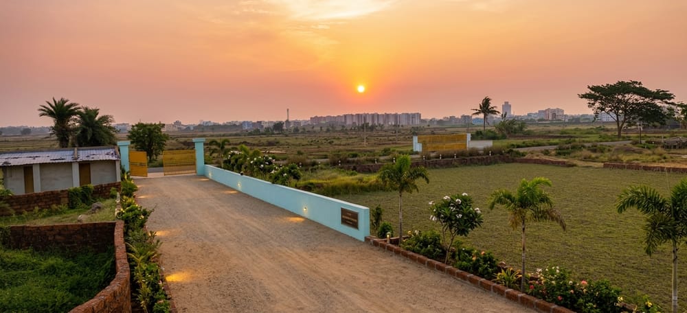 Aerial view of prime residential plots